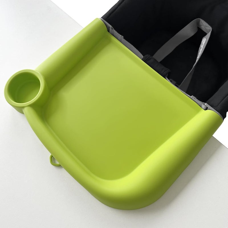 Failun Silicone Baby Dining Tray Compatible with Inglesina Fast Table Chair & Other Hook-On High Chairs,Portable Clip-On Fast Table Chair Baby Tray, Dishwasher Safe & BPA Free (Green) - Image 1
